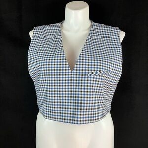 Zara Crop Houndstooth Top/Vest